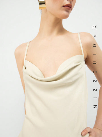 MISSGUIDED Cowl Neck Slip Dress