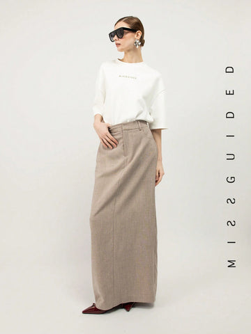 MISSGUIDED Maxi Aline Tailored Skirt