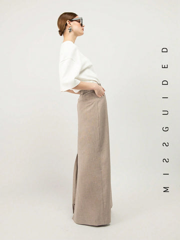 MISSGUIDED Maxi Aline Tailored Skirt