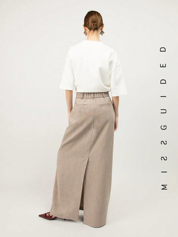 MISSGUIDED Maxi Aline Tailored Skirt