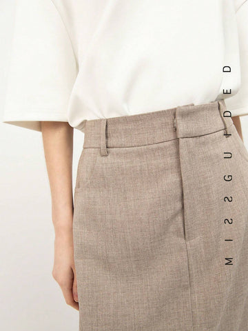 MISSGUIDED Maxi Aline Tailored Skirt