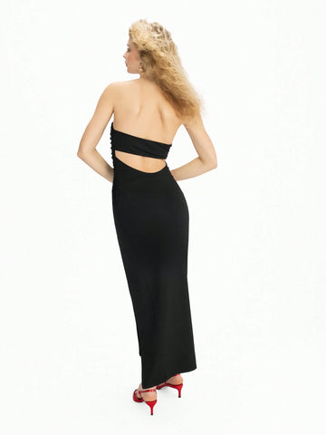 MISSGUIDED Maxi Bandeau Cut Out Back Dress