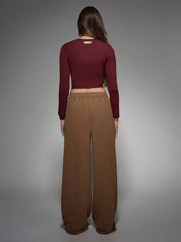 MISSGUIDED Oversized Wide Leg Sweatpants With Drawstrings