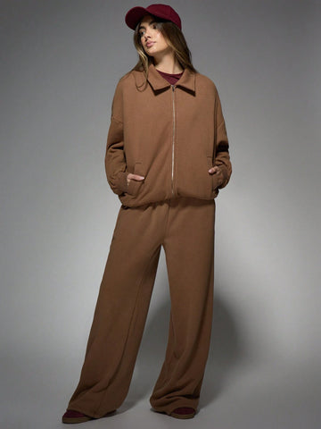 MISSGUIDED Oversized Wide Leg Sweatpants With Drawstrings