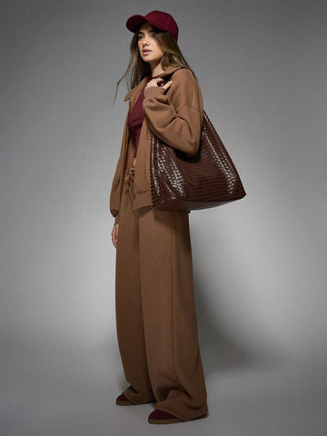 MISSGUIDED Oversized Wide Leg Sweatpants With Drawstrings