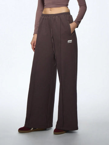 MISSGUIDED Pin Tuck Wide Leg Sweatpants With Drawstring