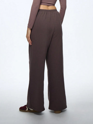 MISSGUIDED Pin Tuck Wide Leg Sweatpants With Drawstring