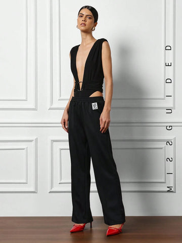 MISSGUIDED Plunge Neck Bodysuit