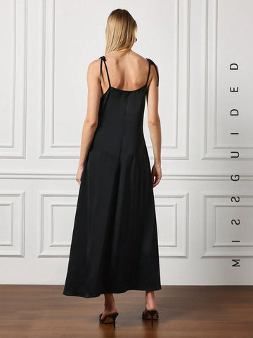 MISSGUIDED Side Split Hem Casual Sundress With Spagh