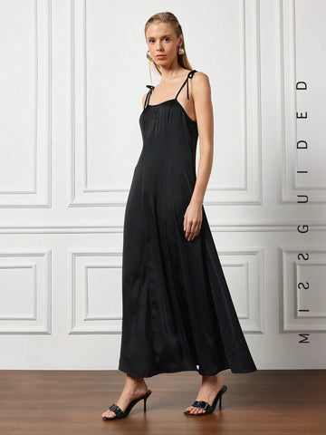 MISSGUIDED Side Split Hem Casual Sundress With Spagh