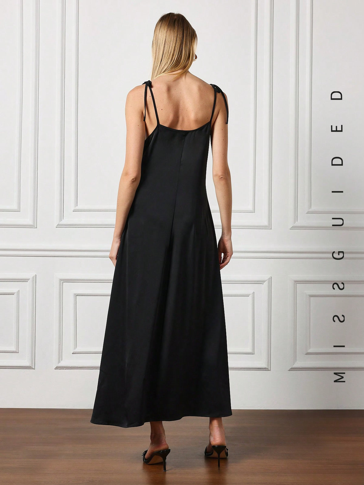 MISSGUIDED Side Split Hem Casual Sundress With Spagh