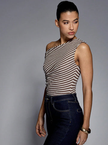 MISSGUIDED Stripe Texture Bodysuit