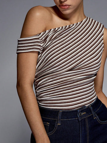 MISSGUIDED Stripe Texture Bodysuit