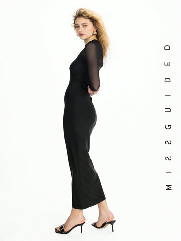 MISSGUIDED Sweetheart Neck Maxi Dress