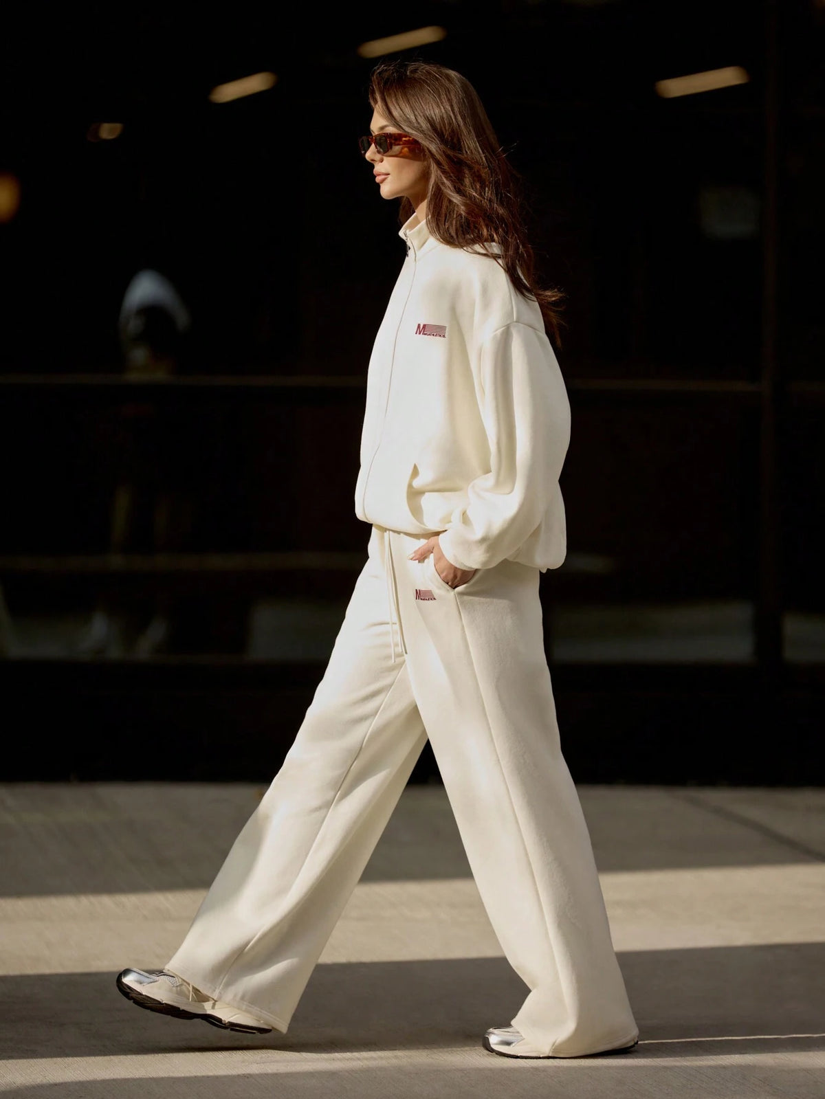 MISSGUIDED Wide Leg Sweatpants With Side Graphic Rubber Print