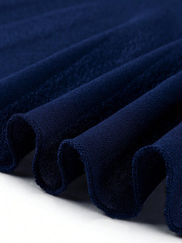 MIUSOL Bridesmaid Dress With Lace Ruffle Hem And Irregular Hemline