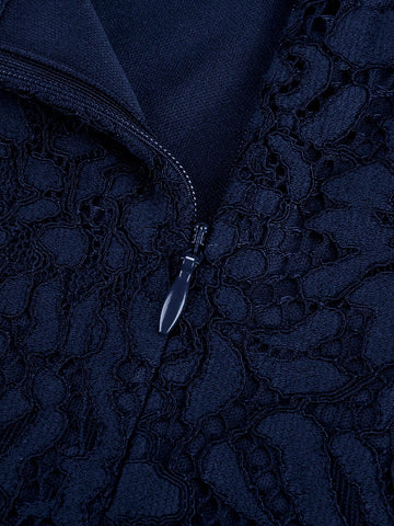 MIUSOL Bridesmaid Dress With Lace Ruffle Hem And Irregular Hemline