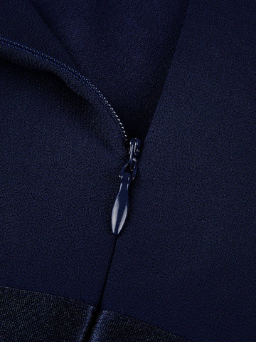 MIUSOL Sequin Insert Contrast Lace Maxi Formal Dress