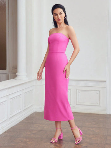 MOTF PREMIUM ALLOVER PRINT FRINGE TRIM BELTED COAT & TUBE DRESS SET