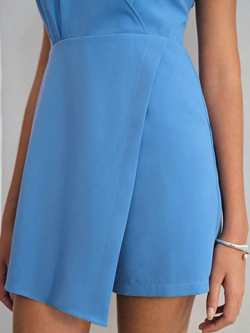 MOTF PREMIUM ASYMMETRIC HEM SLIM-FIT ROMPER