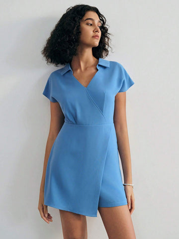 MOTF PREMIUM ASYMMETRIC HEM SLIM-FIT ROMPER