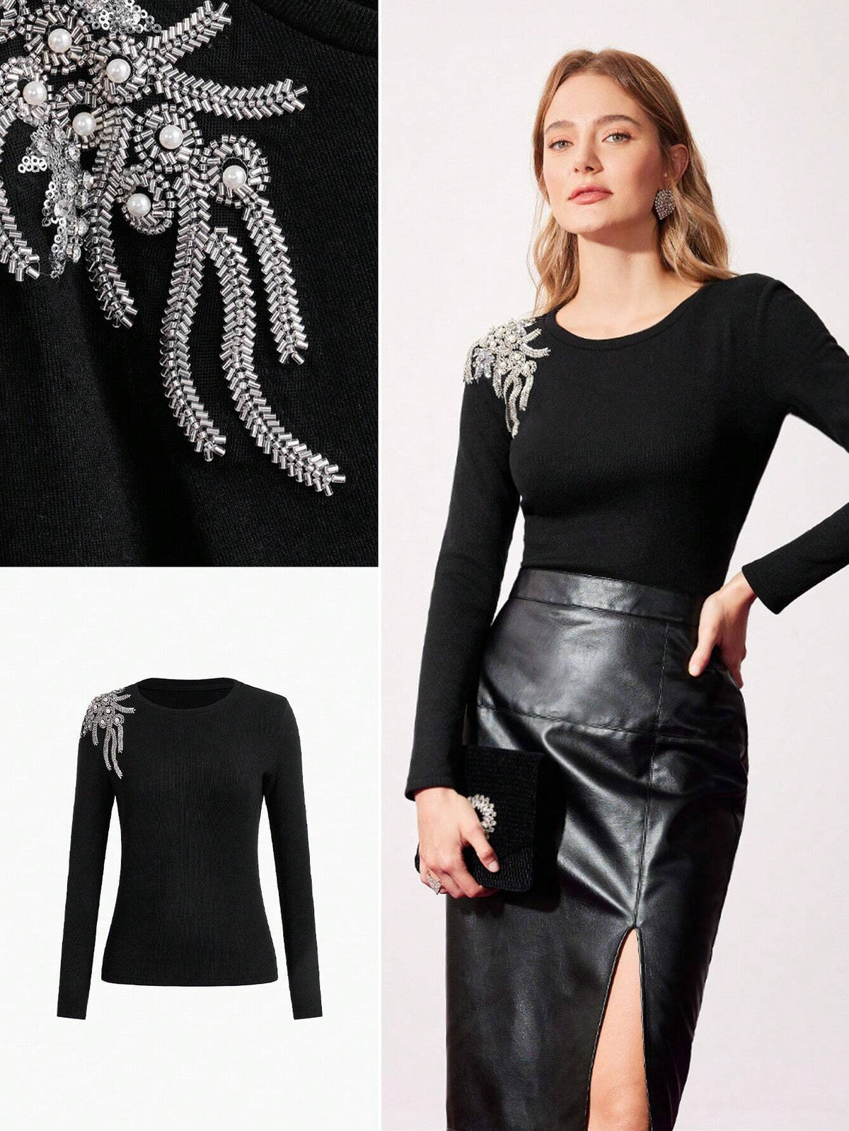 MOTF PREMIUM BEADED EMBROIDERY TOP