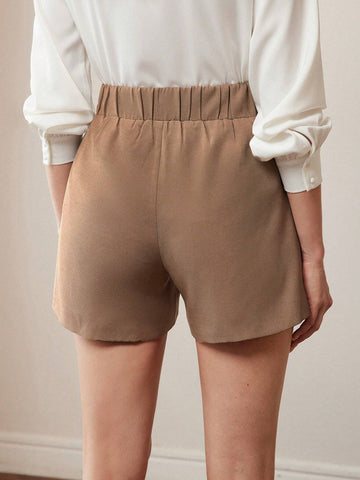 MOTF PREMIUM BUTTON DETAIL SLANT POCKET SHORTS