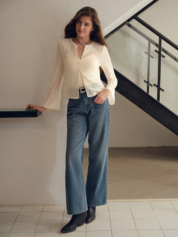 MOTF PREMIUM BUTTON FRONT FLARE SLEEVE TOP & CAMI