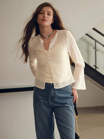 MOTF PREMIUM BUTTON FRONT FLARE SLEEVE TOP & CAMI