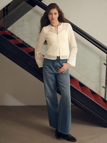 MOTF PREMIUM BUTTON FRONT FLARE SLEEVE TOP & CAMI