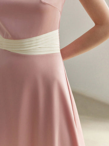MOTF PREMIUM COLORBLOCK FITTED WAIST TANK DRESS