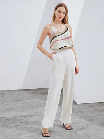 MOTF PREMIUM CONTRASTING SEQUIN CAMI TOP