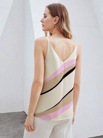 MOTF PREMIUM CONTRASTING SEQUIN CAMI TOP