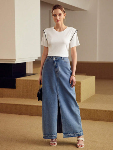 MOTF PREMIUM CONTRAST STITCH SHORT SLEEVE TEE