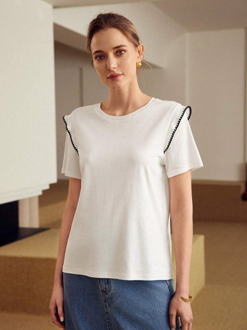 MOTF PREMIUM CONTRAST STITCH SHORT SLEEVE TEE