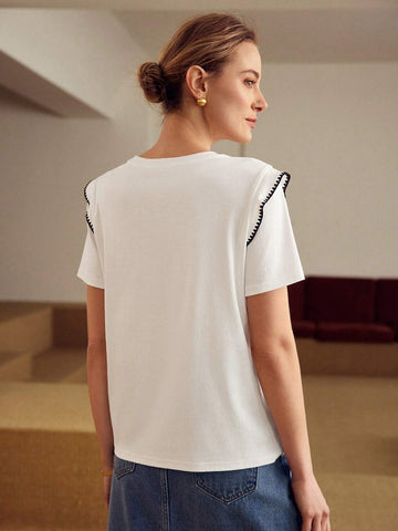 MOTF PREMIUM CONTRAST STITCH SHORT SLEEVE TEE