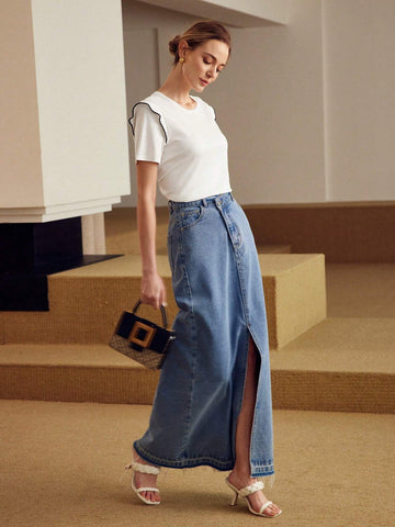 MOTF PREMIUM CONTRAST STITCH SHORT SLEEVE TEE