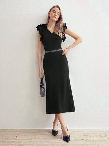 MOTF PREMIUM CONTRAST WAIST MERMAID SKIRT