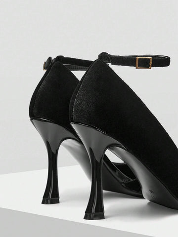 MOTF PREMIUM FASHIONABLE POINTED TOE HIGH HEEL PATCHWORK PUMPS