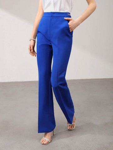 MOTF PREMIUM FLARED RHINESTONE DETAIL DRESS PANTS