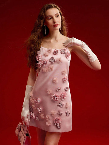 MOTF PREMIUM FLORAL APPLIQUED CAMI DRESS,VALENTINE'S DAY OUTFIT