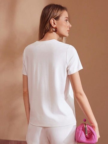 MOTF PREMIUM FLORAL PRINT SHORT SLEEVE TEE