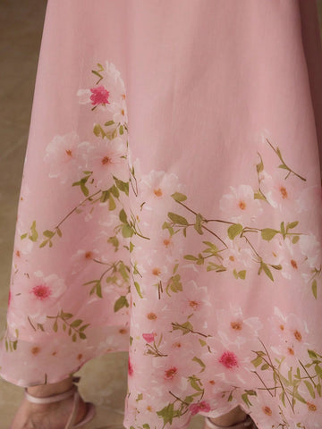 MOTF PREMIUM FLORAL PRINT ZIPPER SKIRT