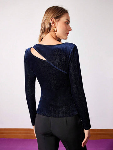 MOTF PREMIUM GLITTER CUTOUT TOP