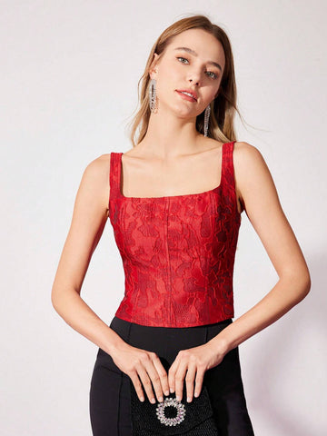 MOTF PREMIUM JACQUARD CORSET TOP