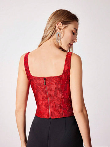 MOTF PREMIUM JACQUARD CORSET TOP