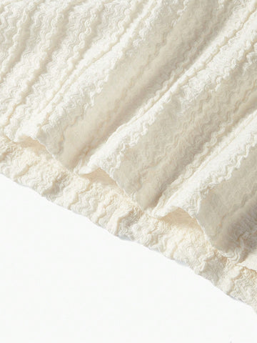 MOTF PREMIUM KNITTED WOMEN'S V-NECK SOLID TEXTURED T-SHIRT