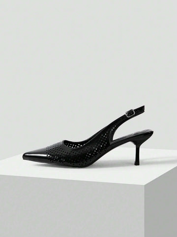 LADIES' HIGH HEEL HOLLOW OUT PUMPS