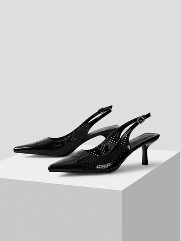 LADIES' HIGH HEEL HOLLOW OUT PUMPS