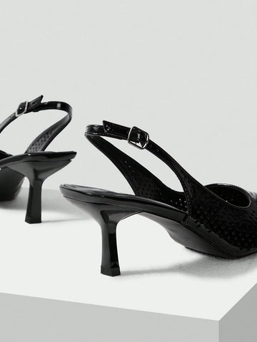 LADIES' HIGH HEEL HOLLOW OUT PUMPS